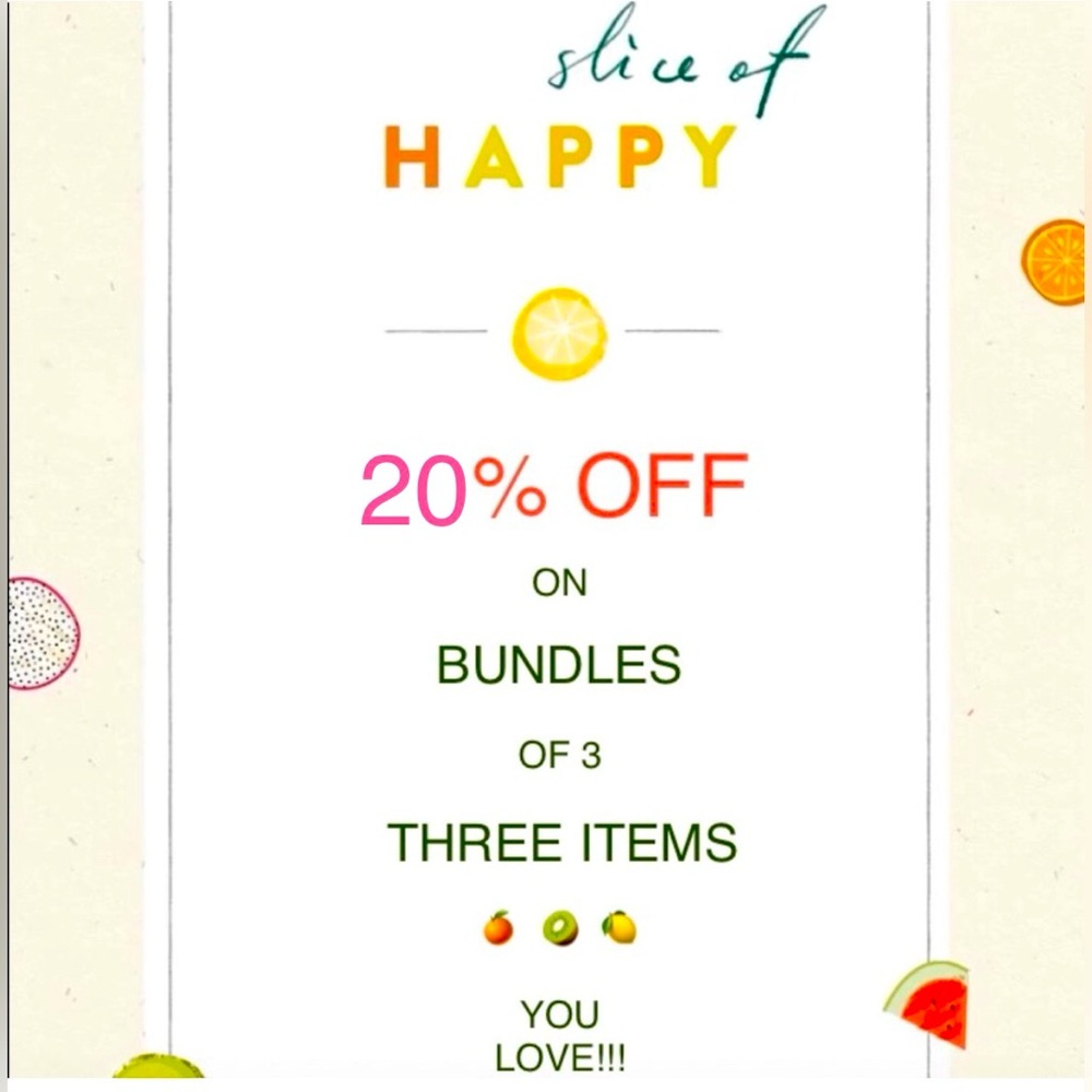 20% SAVINGS on BUNDLES of THREE!